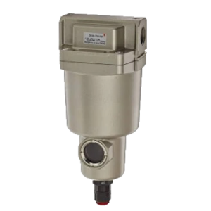 Filtro separador de agua PTO. 1/2" purga automatica